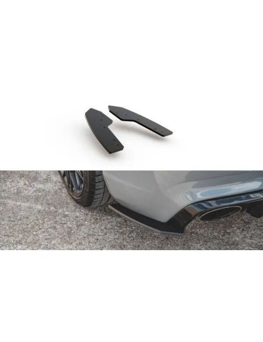 Rajouts arrière Racing Durability RS3 8V noir mat à cœur rouge