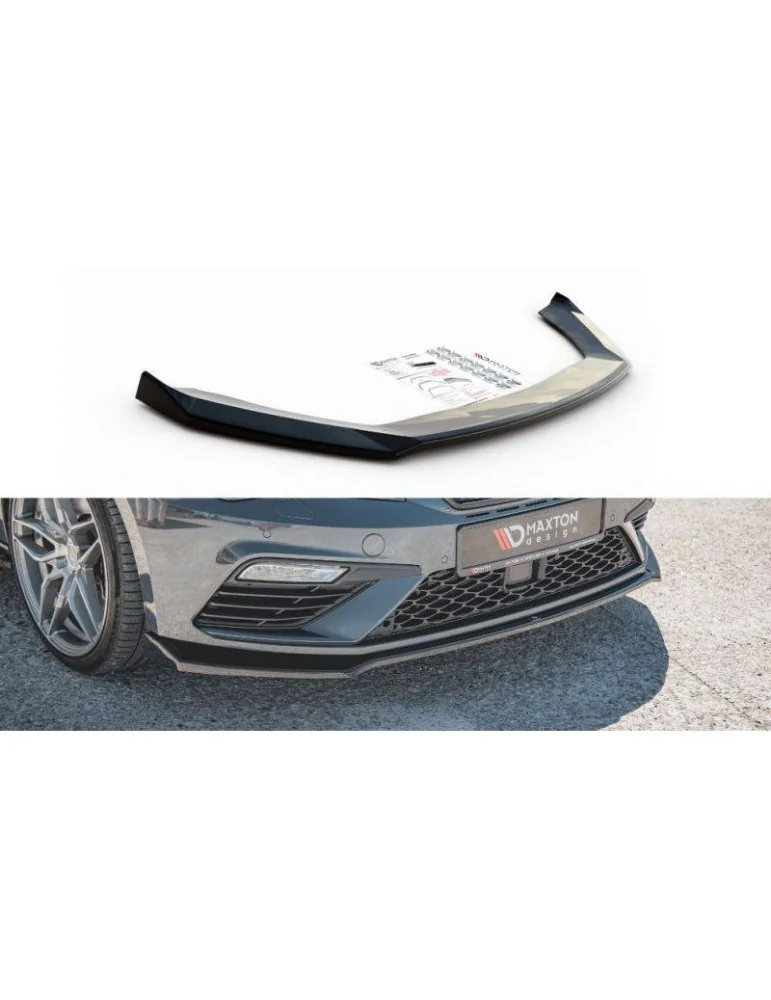 Lame de Pare-chocs Avant V.7 SEAT LEON CUPRA / FR MK3 FL - Maxton