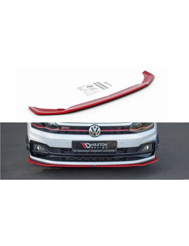 Lame de Pare-chocs Avant / Splitter V.2 VW POLO MK6 GTI - Maxton