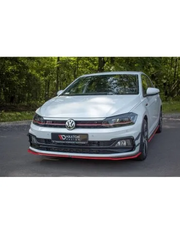 Lame de Pare-chocs Avant / Splitter V.2 VW POLO MK6 GTI - Maxton