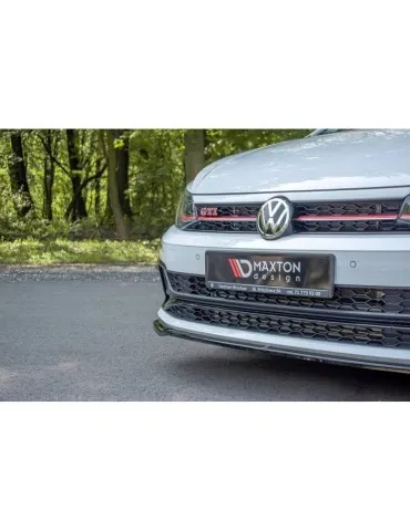 Lame de Pare-chocs Avant / Splitter V.2 VW POLO MK6 GTI - Maxton