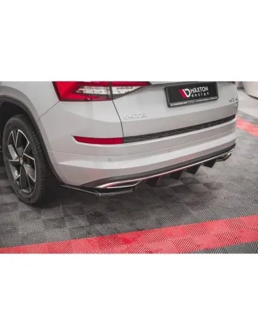 Lame / Diffuseur du Pare-chocs Arrière SKODA KODIAQ MK1 Sportline - Maxton