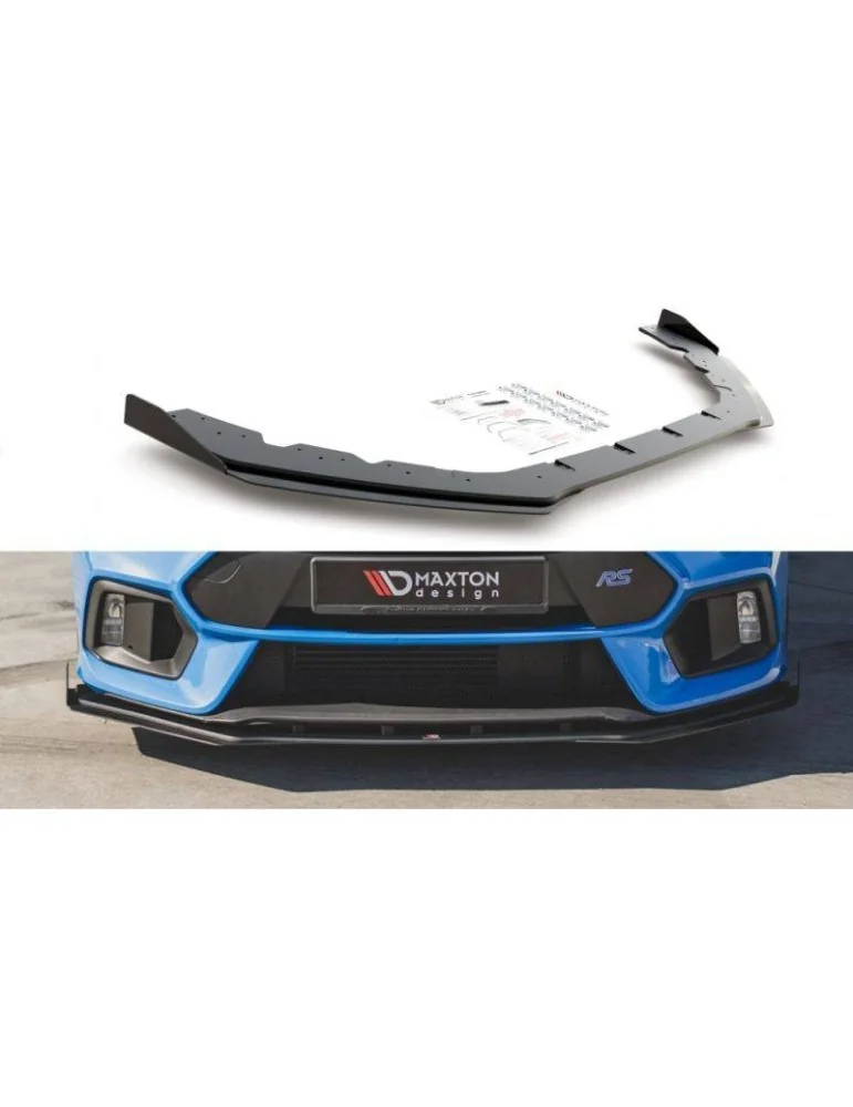 sport Durabilité Lame de Pare-chocs Avant + Volets latéraux FORD FOCUS RS MK3 - Maxton