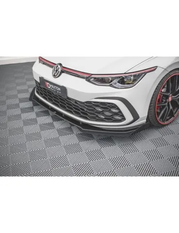sport Durabilité Lame de Pare-chocs Avant + Volets latéraux VOLKSWAGEN GOLF 8 GTI - Maxton