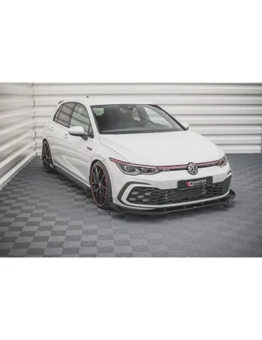 sport Durabilité Lame de Pare-chocs Avant + Volets latéraux VOLKSWAGEN GOLF 8 GTI - Maxton