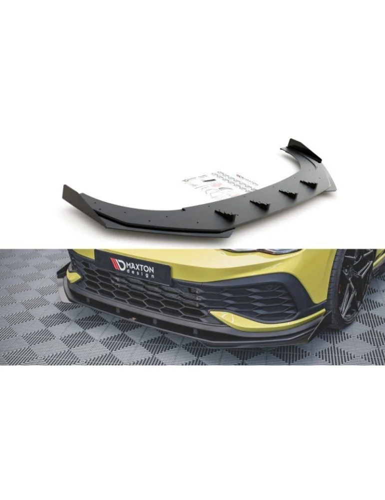sport Durabilité Lame de Pare-chocs Avant + Volets latéraux VOLKSWAGEN GOLF 8 GTI CLUB sport - Maxton