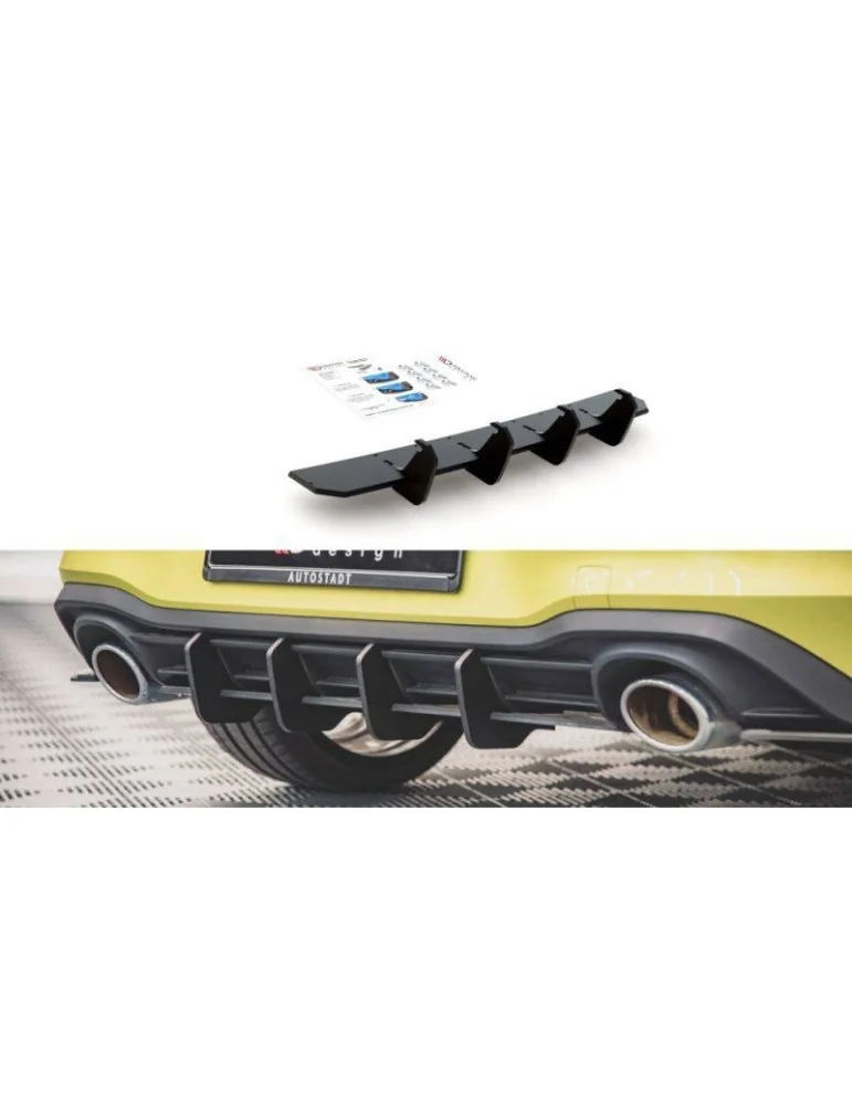 sport Durabilité Central Diffuseur Arrière V.1 VOLKSWAGEN GOLF 8 GTI CLUB sport - Maxton