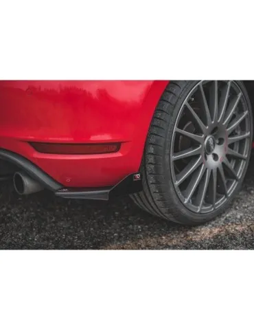 sport Durabilité Lame de Pare-chocs Arrière + Volets latéraux VOLKSWAGEN GOLF GTI Mk6 - Maxton