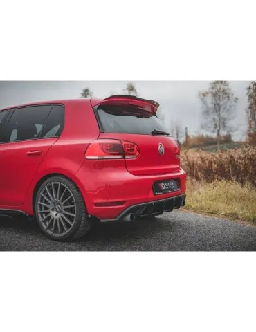 sport Durabilité Lame de Pare-chocs Arrière + Volets latéraux VOLKSWAGEN GOLF GTI Mk6 - Maxton