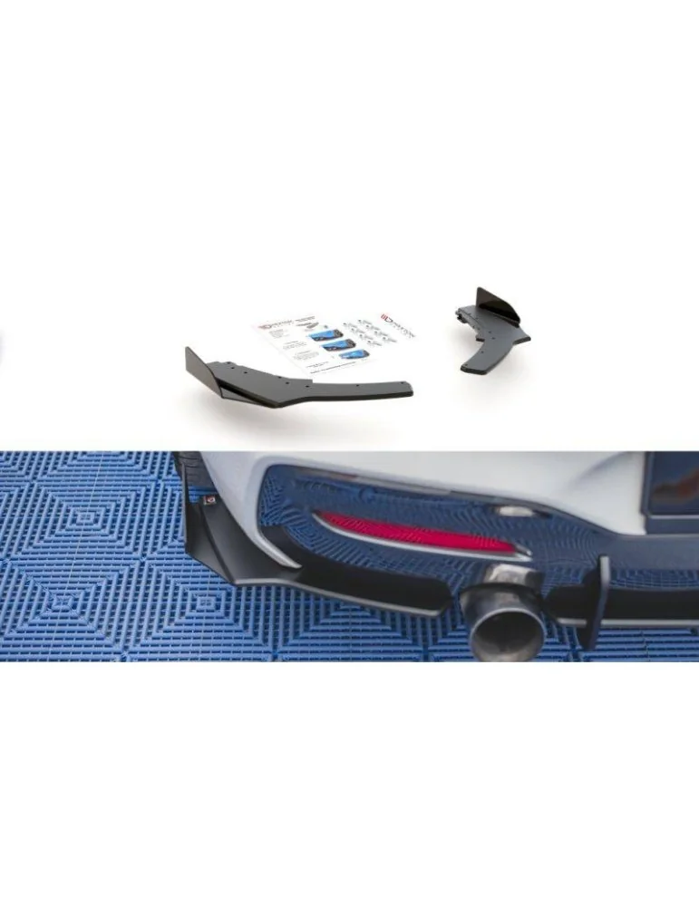sport Durabilité Lame de Pare-chocs Arrière V.2 + Volets latéraux BMW 1 F20 M140i - Maxton