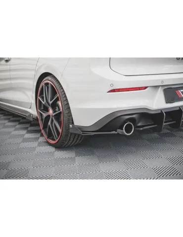 sport Durabilité Lame de Pare-chocs Arrière + Volets latéraux VOLKSWAGEN GOLF 8 GTI - Maxton