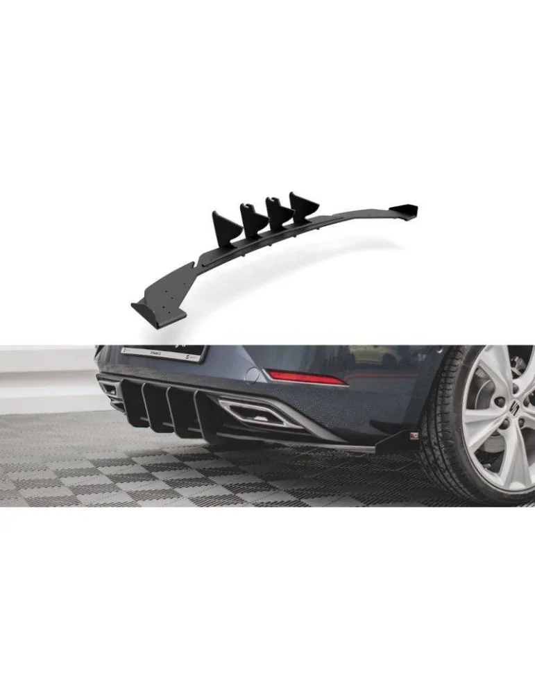 Sports Durabilité Diffuseur Arrière Complet + Volets latéraux SEAT LEON FR Hatchback Mk4 - Maxton