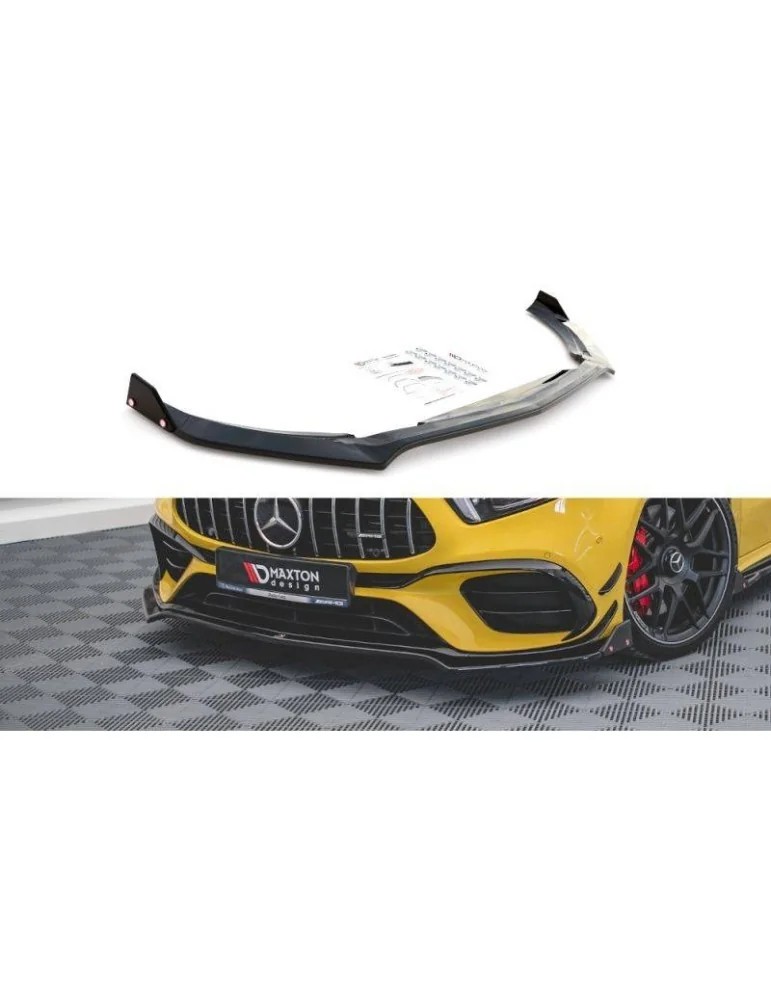 Ailerons De Pare-chocs Avant Pour Mercedes GLC (GLC260, GLC300) 2020-2023 - Noir Fibre De Carbone, Installation Facile, 25x15x5 Cm