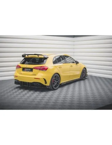 Lame de pare-chocs Latérales Arrière V.2 + Ailerons MERCEDES-AMG A 45 S AERO Pack W177 - Maxton