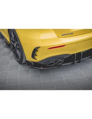 Lame de pare-chocs Latérales Arrière V.2 + Ailerons MERCEDES-AMG A 45 S AERO Pack W177 - Maxton