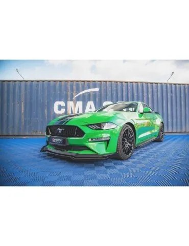 Gamme Street Pro Lame de Pare-chocs Avant V.1 + Volets latéraux FORD MUSTANG GT Mk6 Facelift - Maxton