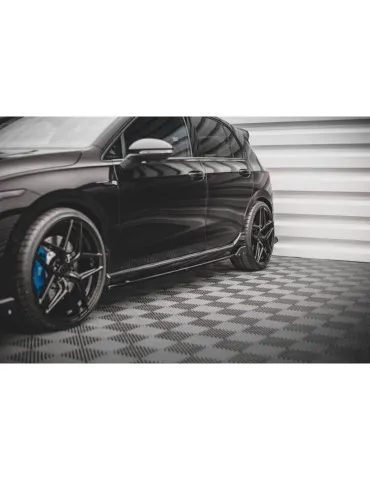 Extension / Rajout de Bas de caisse V.2 + Ailerons VOLKSWAGEN GOLF R Mk8 - Maxton