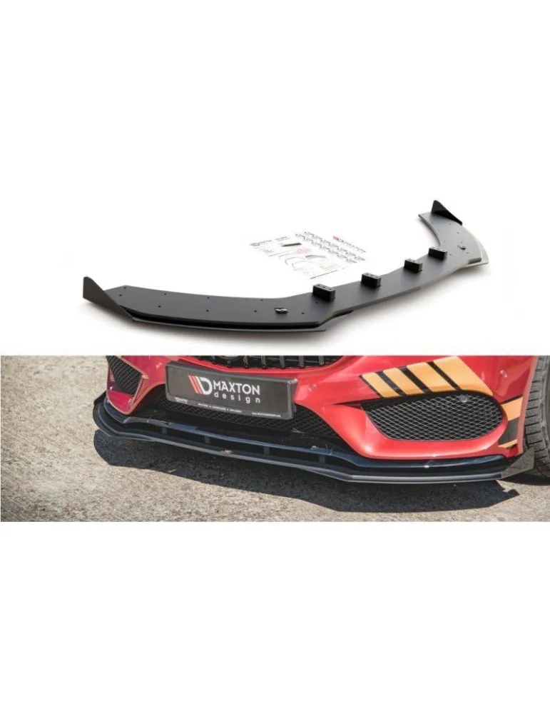 sport Durabilité Lame de Pare-chocs Avant + Volets latéraux MERCEDES - AMG C43 Coupe C205 - Maxton