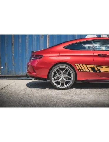 sport Durabilité Lame de Pare-chocs Arrière + Volets latéraux MERCEDES-AMG C43 Coupe C205 - Maxton