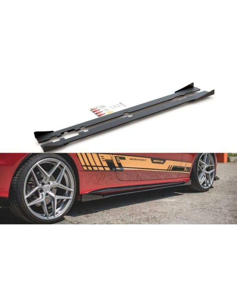 Sports Durabilité Extension / Rajout de Bas de caisse + Volets latéraux MERCEDES-AMG C43 Coupe C205 - Maxton