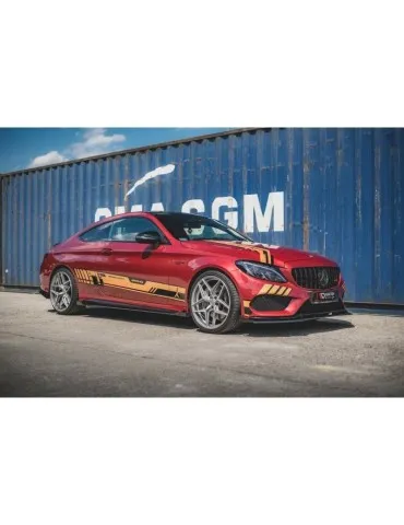 Sports Durabilité Extension / Rajout de Bas de caisse + Volets latéraux MERCEDES-AMG C43 Coupe C205 - Maxton