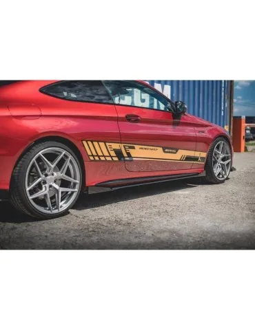 Sports Durabilité Extension / Rajout de Bas de caisse + Volets latéraux MERCEDES-AMG C43 Coupe C205 - Maxton