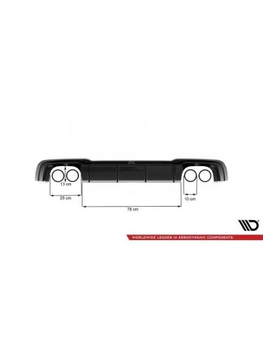 Lame / Diffuseur du Pare-chocs Arrière V.2 AUDI RS3 Sportback 8V Facelift - Maxton