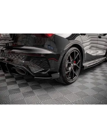 Gamme Street Pro Lame de Pare-chocs Arrière + Volets latéraux AUDI RS3 Sportback 8Y - Maxton