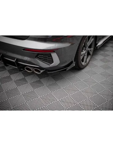 Gamme Street Pro Lame de Pare-chocs Arrière + Volets latéraux AUDI S3 Sedan 8Y - Maxton