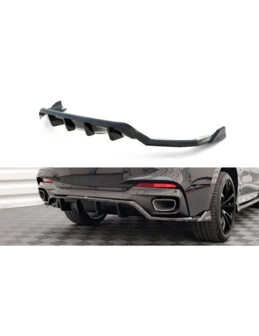 Diffuseur central Arrière (avec une barre verticale) BMW X6 M-Pack F16 - Maxton