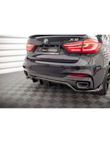Diffuseur central Arrière (avec une barre verticale) BMW X6 M-Pack F16 - Maxton