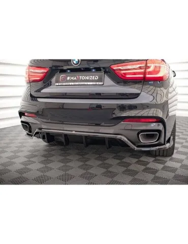 Diffuseur central Arrière (avec une barre verticale) BMW X6 M-Pack F16 - Maxton