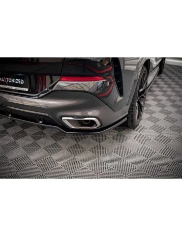 Diffuseur central Arrière (avec une barre verticale) V.2 BMW X6 M-Pack G06 - Maxton