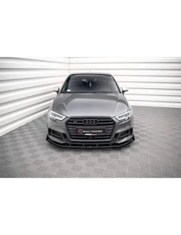 Gamme Street Pro Lame de Pare-chocs Avant V.1 + Volets latéraux AUDI S3 / A3 S-LINE Sportback 8V Facelift - Maxton