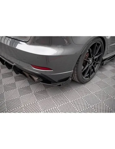 Gamme Street Pro Lame de Pare-chocs Arrière + Volets latéraux AUDI S3 Sportback 8V Facelift - Maxton