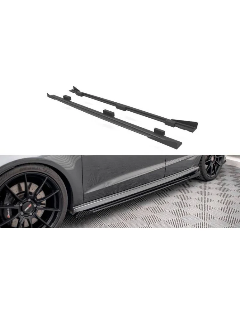 Gamme Street Pro Extension / Rajout de Bas de caisse + Volets latéraux AUDI S3 / A3 S-LINE Sportback 8V Facelift - Maxton