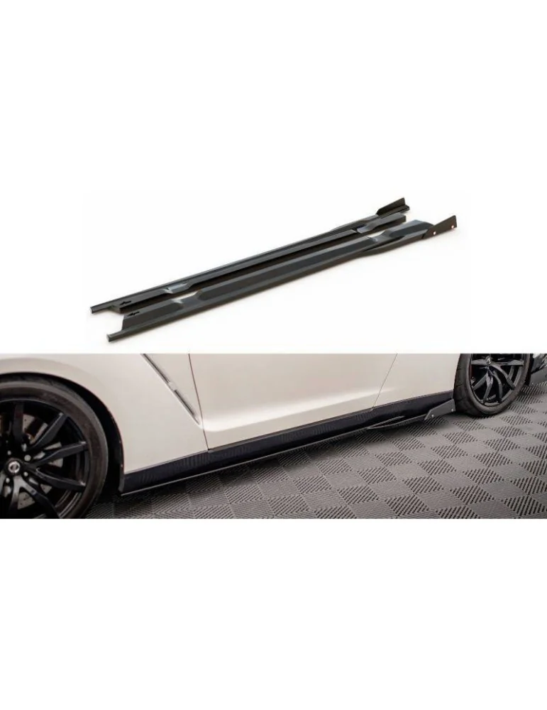 Extension / Rajout de Bas de caisse + Ailerons NISSAN GTR R35 Facelift - Maxton