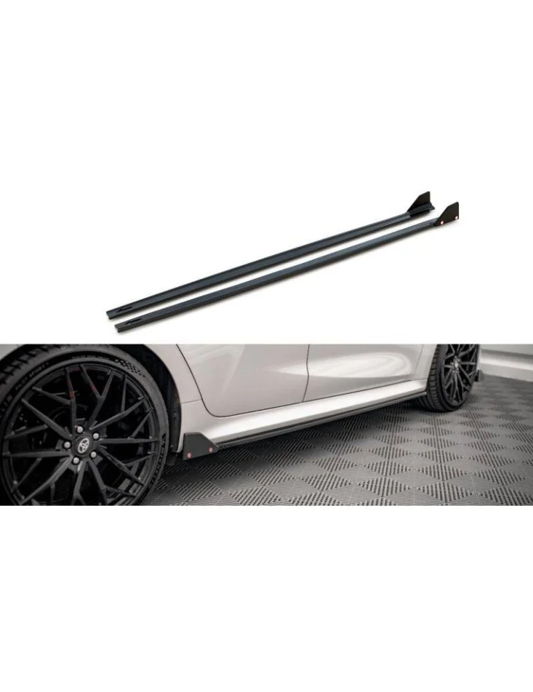 Extension / Rajout de Bas de caisse V.1 + Ailerons TOYOTA YARIS Mk4 - Maxton