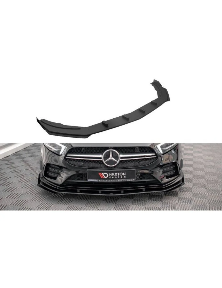 Gamme Street Pro Lame de Pare-chocs Avant + Volets latéraux MERCEDES A35 AMG / AMG-Line AERO Pack W177 - Maxton
