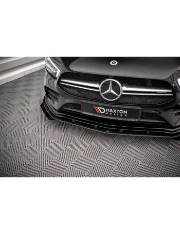 Gamme Street Pro Lame de Pare-chocs Avant + Volets latéraux MERCEDES A35 AMG / AMG-Line AERO Pack W177 - Maxton