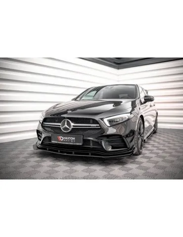 Gamme Street Pro Lame de Pare-chocs Avant + Volets latéraux MERCEDES A35 AMG / AMG-Line AERO Pack W177 - Maxton