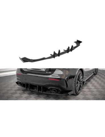 Gamme Street Pro Diffuseur Arrière Complet + Volets latéraux MERCEDES A35 AMG Hatchback AERO Pack W177 - Maxton