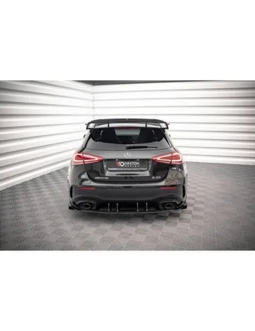 Gamme Street Pro Diffuseur Arrière Complet + Volets latéraux MERCEDES A35 AMG Hatchback AERO Pack W177 - Maxton