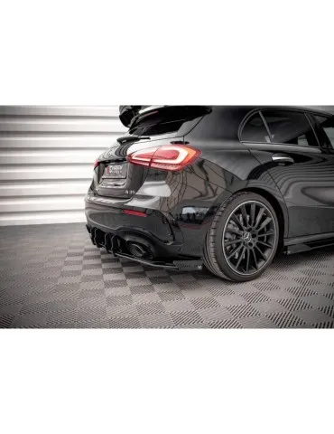 Gamme Street Pro Diffuseur Arrière Complet + Volets latéraux MERCEDES A35 AMG Hatchback AERO Pack W177 - Maxton