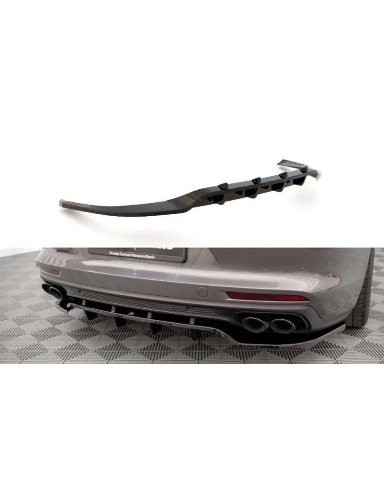 Diffuseur central Arrière (avec une barre verticale) PORSCHE Panamera E-Hybrid 971 - Maxton