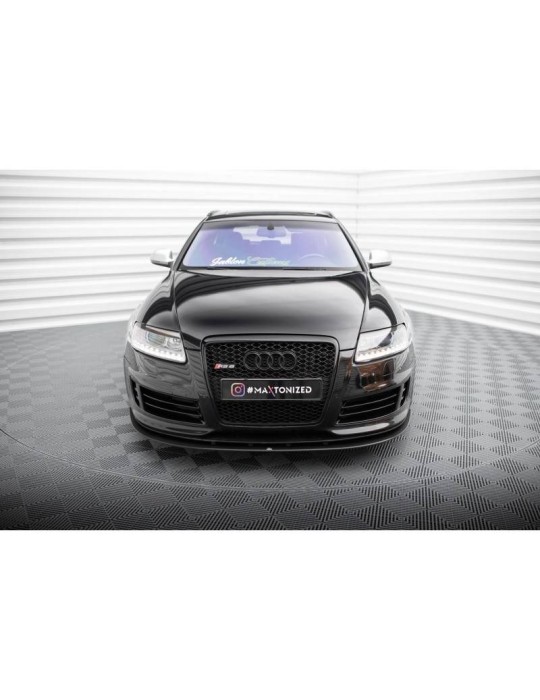 Lame De Pare-chocs Arrière Maxton Street Pro Pour Audi RS6 Avant C6 - Noir - Neuf Sous Emballage