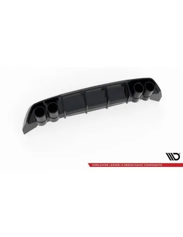 Lame / Diffuseur du Pare-chocs Arrière + Canule d'échappement Inox factice SEAT LEON FR Hatchback Mk4   - Maxton