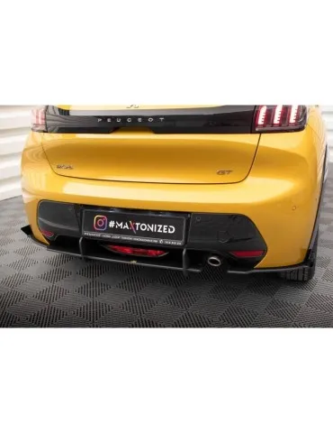 Gamme Street Pro Lame de Pare-chocs Arrière + Volets latéraux PEUGEOT 208 GT MK2 - Maxton