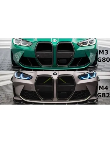 Fibre de carbone Grille Avant BMW M4 G82 / M3 G80 - version with radar With ACC Sensor - Maxton