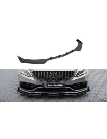 Gamme Street Pro Lame de Pare-chocs Avant + Volets latéraux MERCEDES-AMG C63 Sedan / Estate W205 Facelift - Maxton